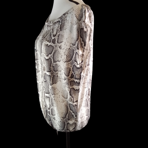 COLDESINA BLOUSE ALEXANDER DESIGNS SMALL ASYMMETRICAL ANIMAL PRINT - Picture 1 of 5